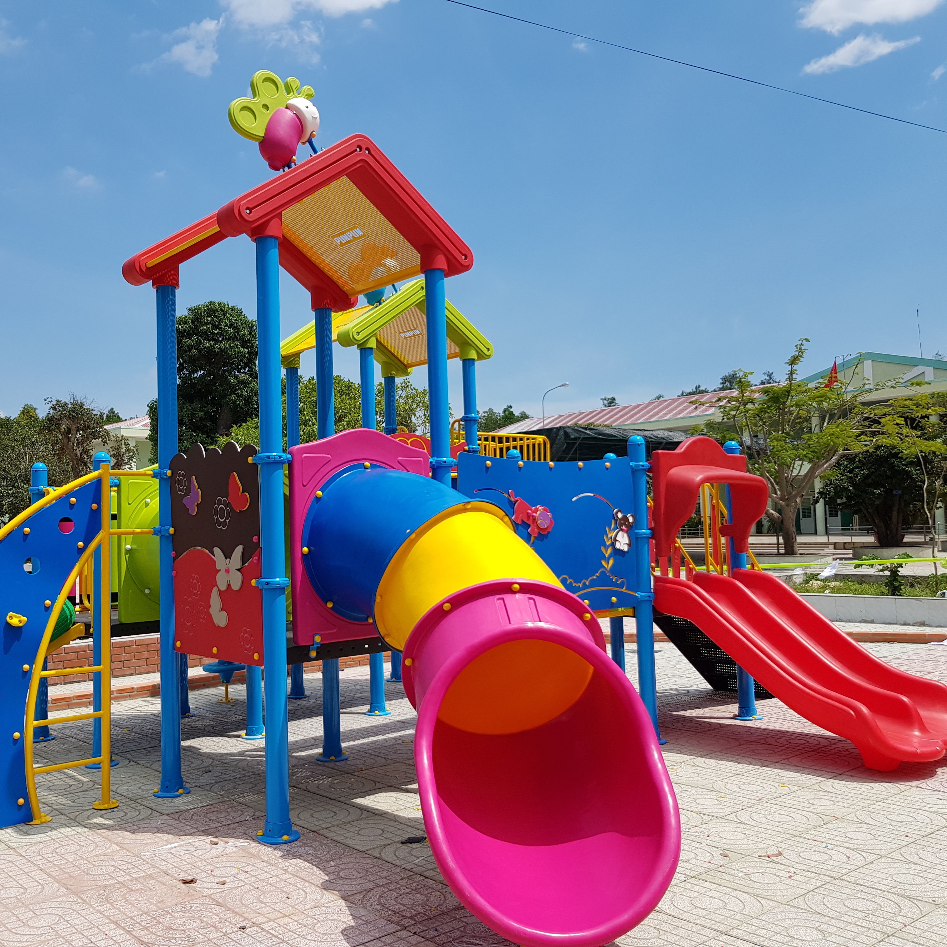 outdoor playground สนามเด็กเล่นปันปัน เครื่องเล่นสนามปลอดภัย คุณภาพมาตรฐาน